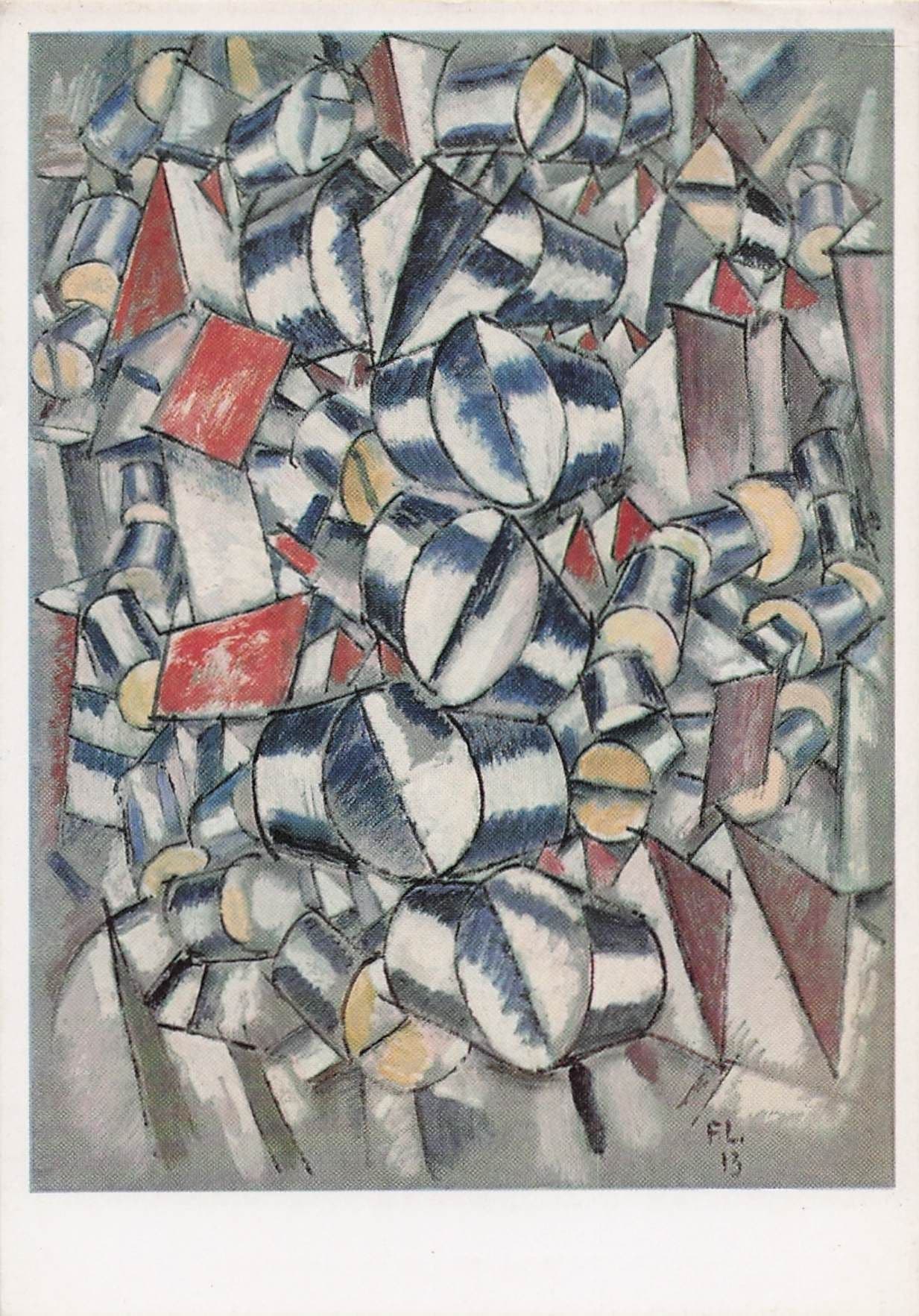 Francis Leger Contrast Of Forms Tate Gallery Painting Postcard