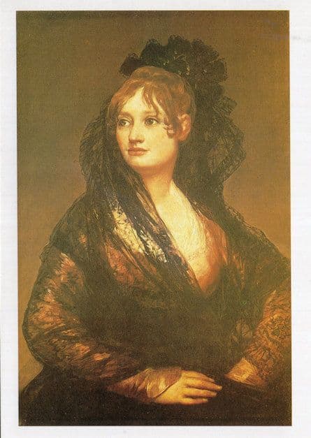Francisco De Goya Dona Isabel Lobo De Porcel Painting Postcard