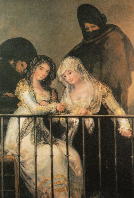 Francisco De Goya Maja's On A Balcony New York Painting Postcard