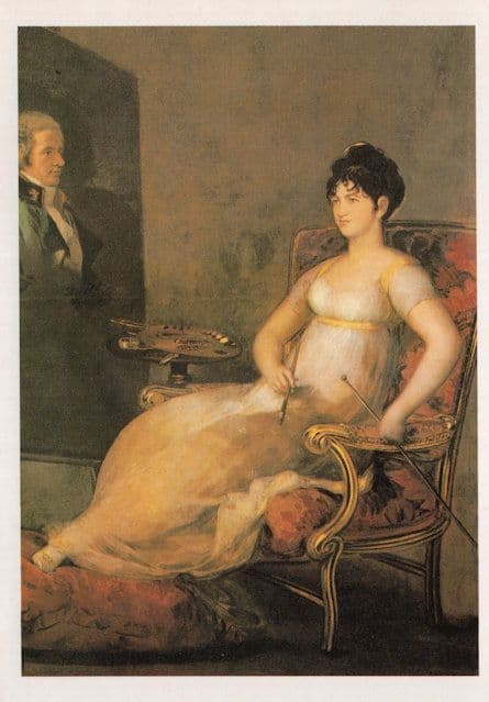 Francisco De Goya Marquise De Villa Franca Painting Postcard