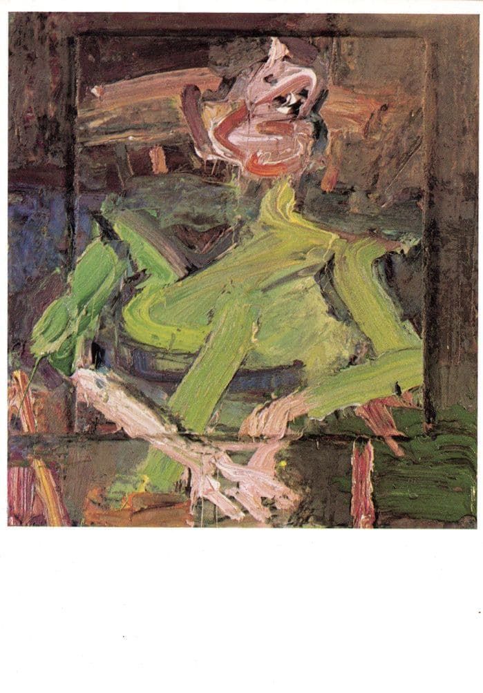 Frank Auerback Portrait Of JYM Seated Aberdeen Painting Postcard
