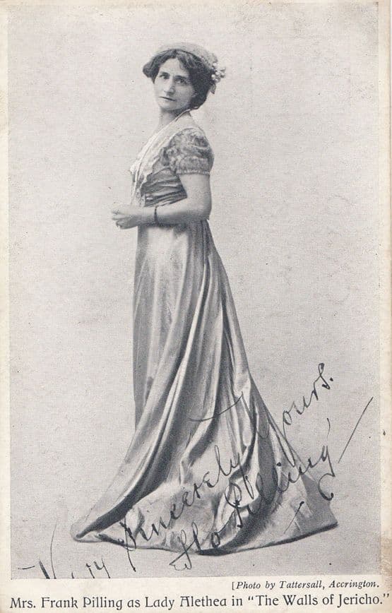 Frank Pilling as Lady Alethea The Walls Of Jericho Antique Hand Signed Postcard