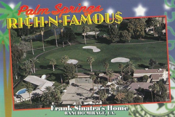 Frank Sinatras Palm Springs Home Sinatra House Aerial Postcard