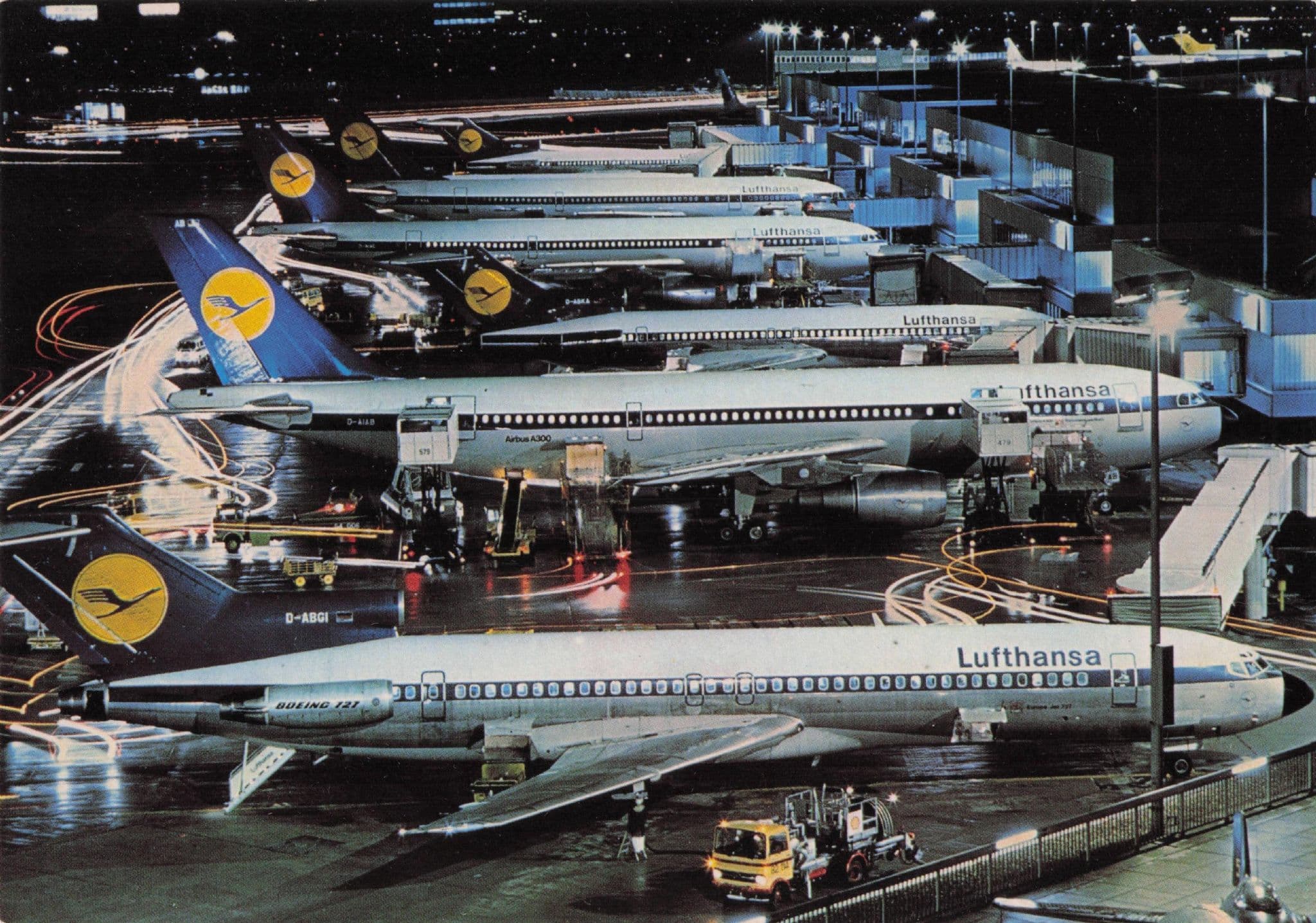 Frankfurt Flughaven Airport 1980s Photo German Postcard