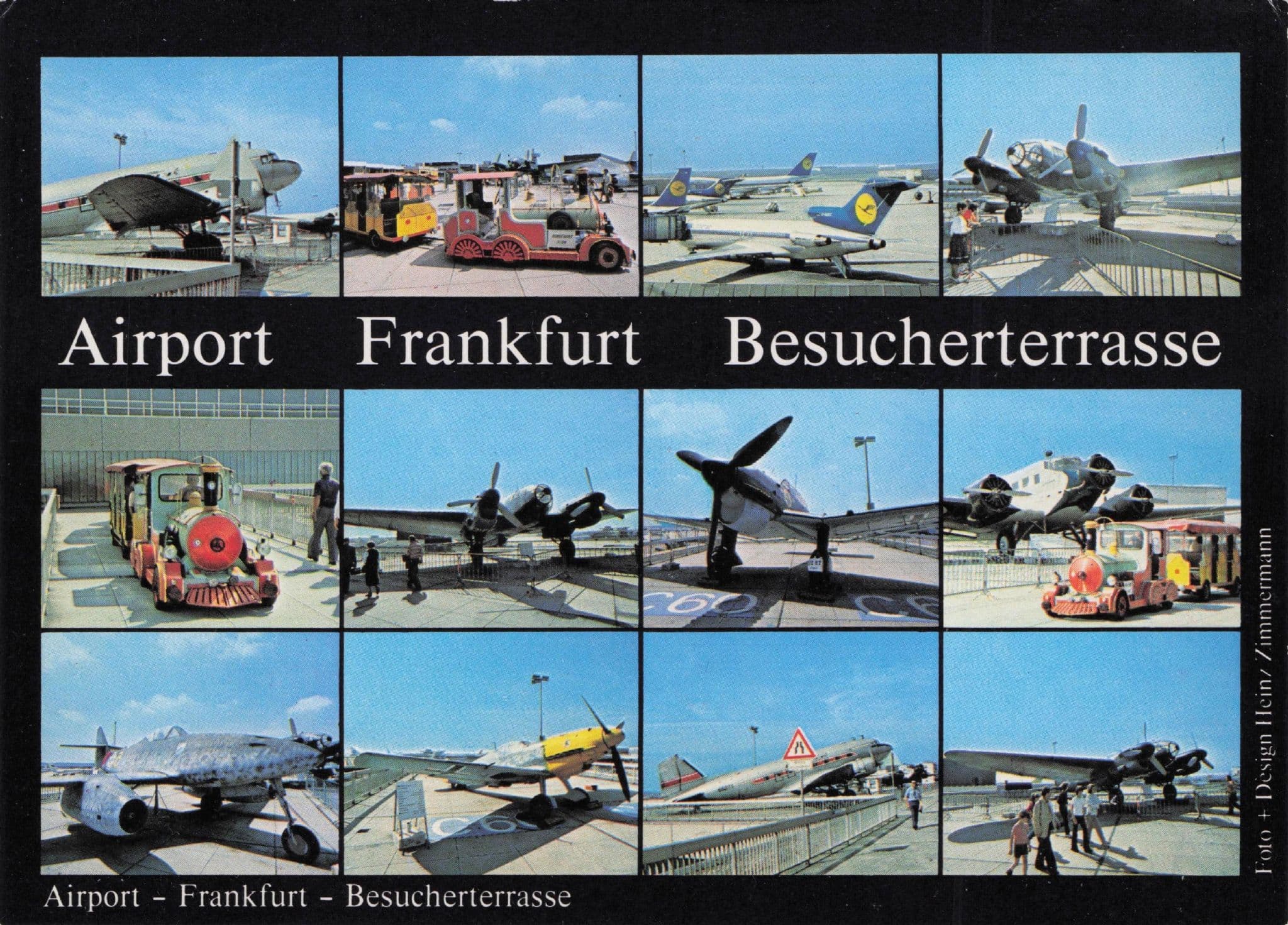 Frankfurt German Airport 12 Photo Views Plane AM Main Rare Postcard