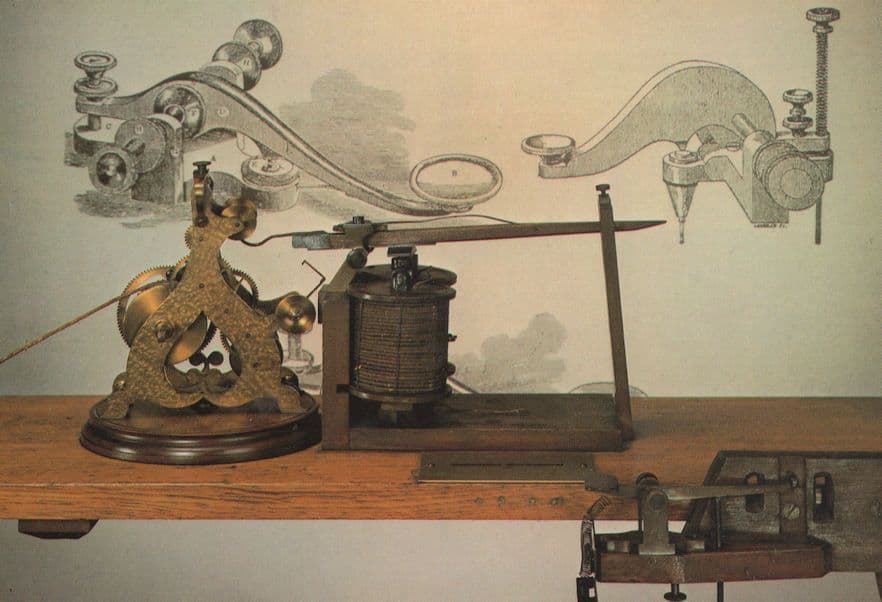 Frankfurt German Old Samuel Morse Code Machine Postcard