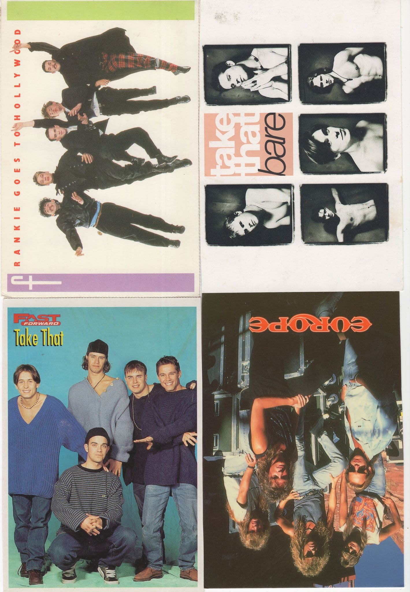 Frankie Goes To Hollywood Take That 4x Pop Music Group Postcard