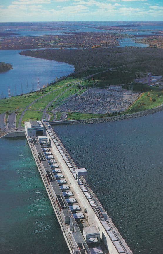 Franklin D Roosevelt New York Robert Moses Power Project Energy Bridge Postcard
