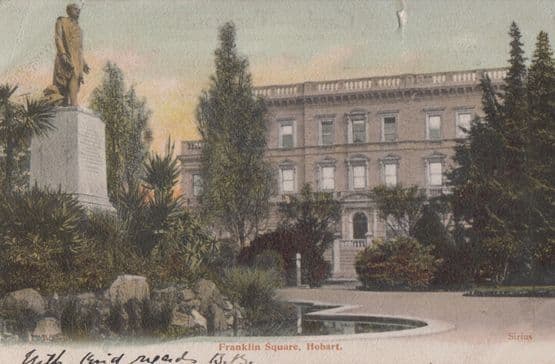 Franklin Square Hobart Old Postcard