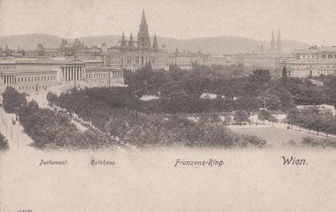 Franzens Ring Wien Austria Austrian Old Postcard