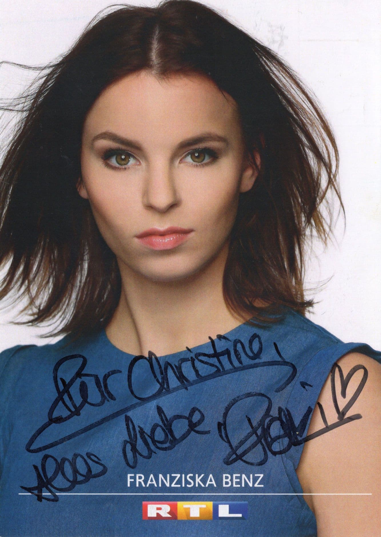 Franziska Benz German Film TV Actress Hand Signed Photo