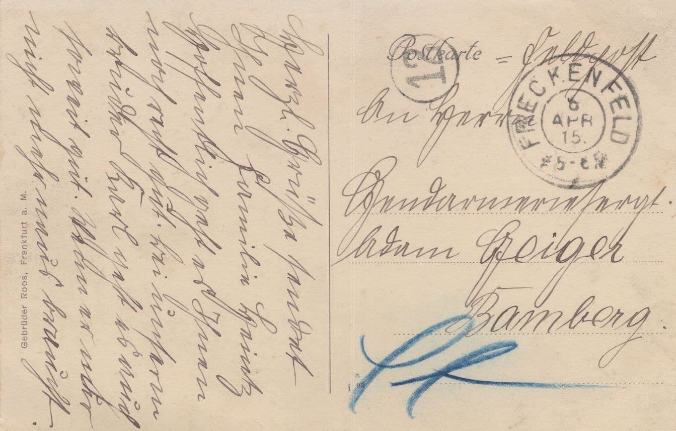 Freckenfeld Germersheim Germany 1915 WW1 Military War Postcard