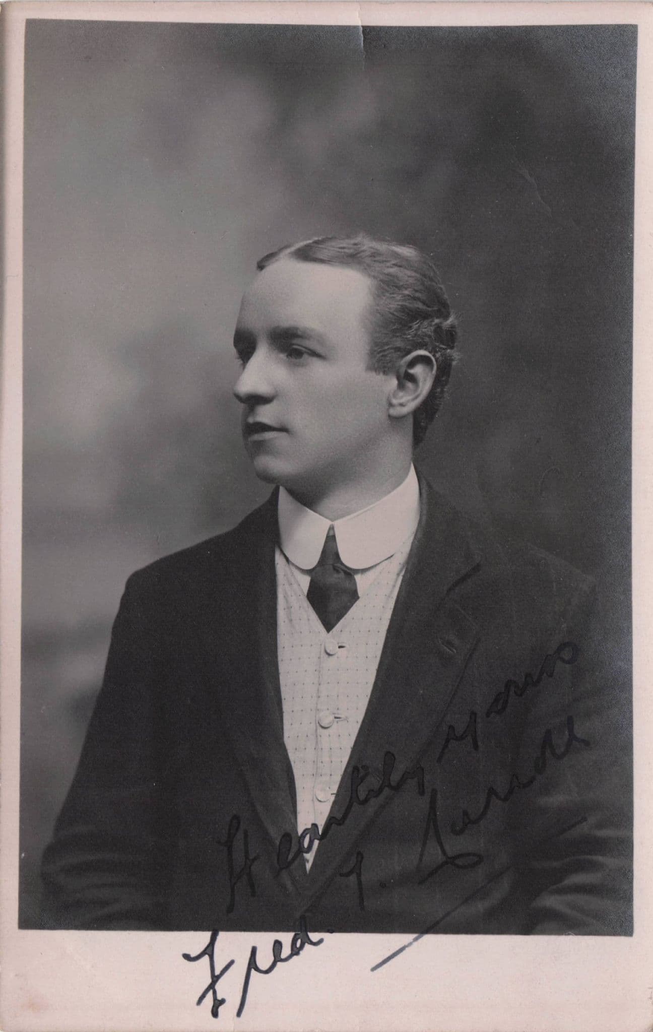 Fred Carroll Australian Musical Comedy Opera Hand Signed Old Photo