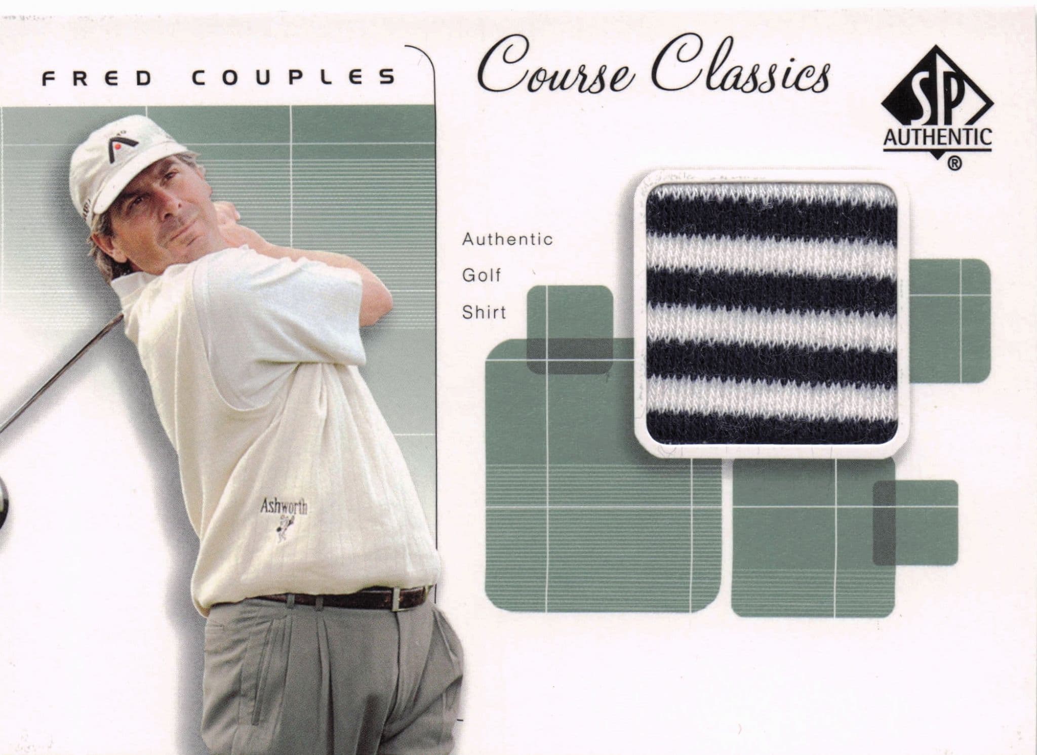 Fred Couples Course Classics Upper Deck 2002 Real Relic Golf Shirt Card