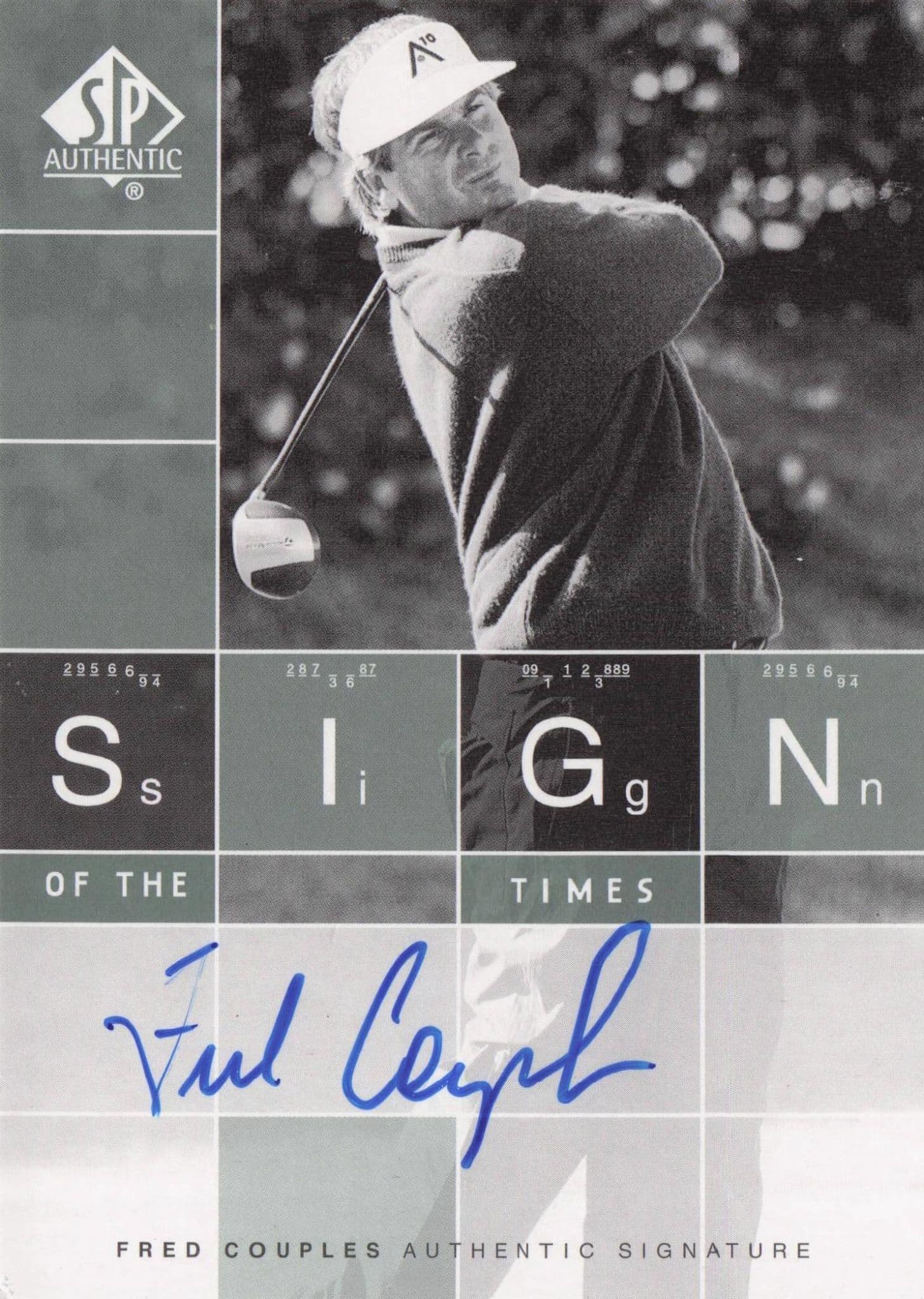 Fred Couples Sign Of The Times Hand Signed 2002 SP Golf Autograph Card