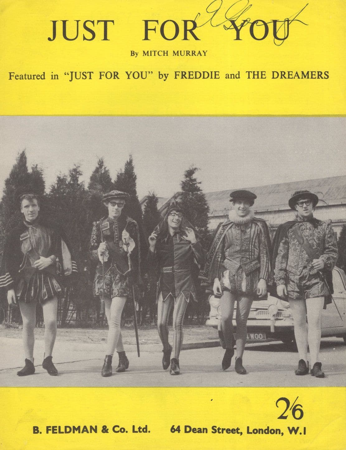 Freddie & The Dreamers Just For You UK 1st Edn Sheet Music