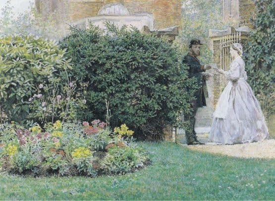 Frederick Waller My Front Garden Preston Museum Painting Postcard
