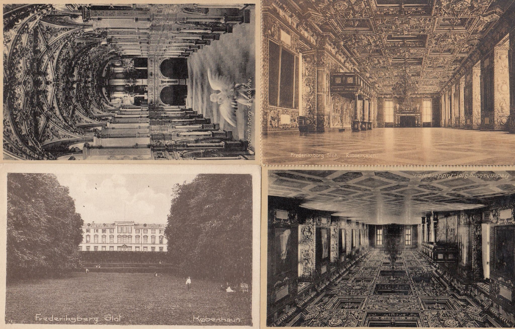 Frederiksborg Slot Denmark 4x Old Postcard s