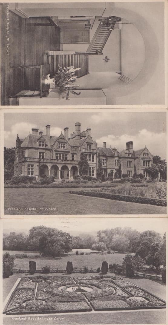 Freeland Hospital Oxford Staircase Gardens 3x Antique Postcard s