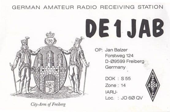 Freiberg German Amateur Radio Station QSL Postcard