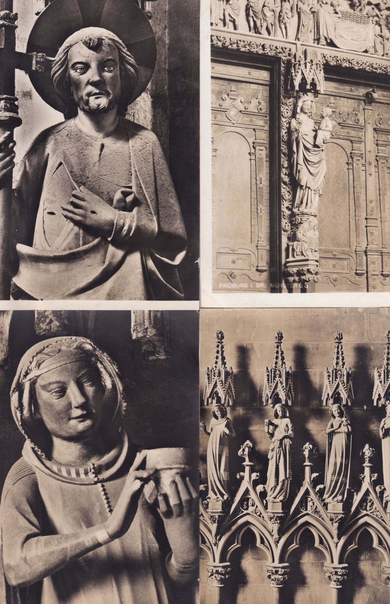 Freisburg Germany 16x Madonna Religious Art Sculpture German Old Postcard s