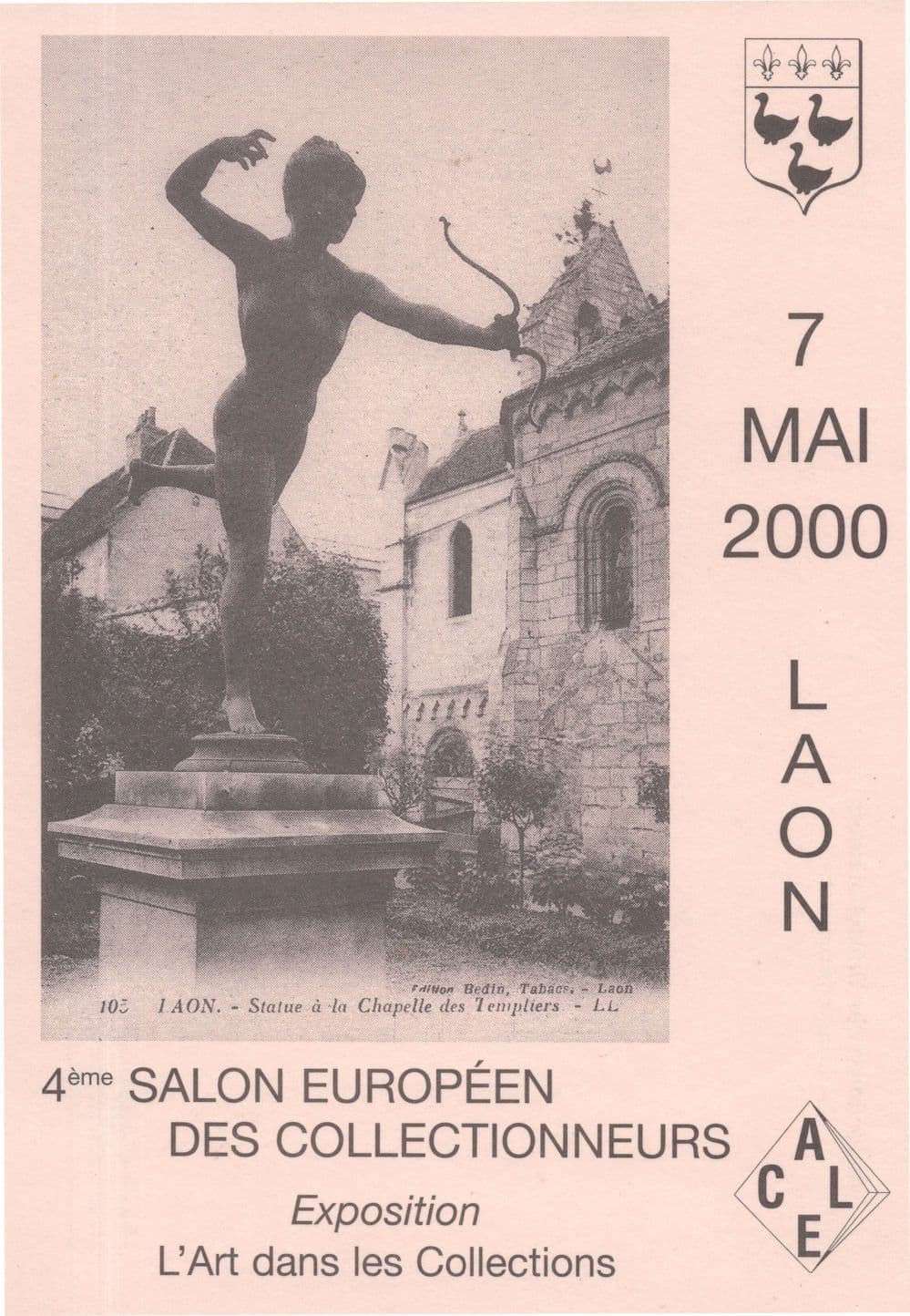French Art Sculpture Collectors Fayre Exhibition Laon Postcard