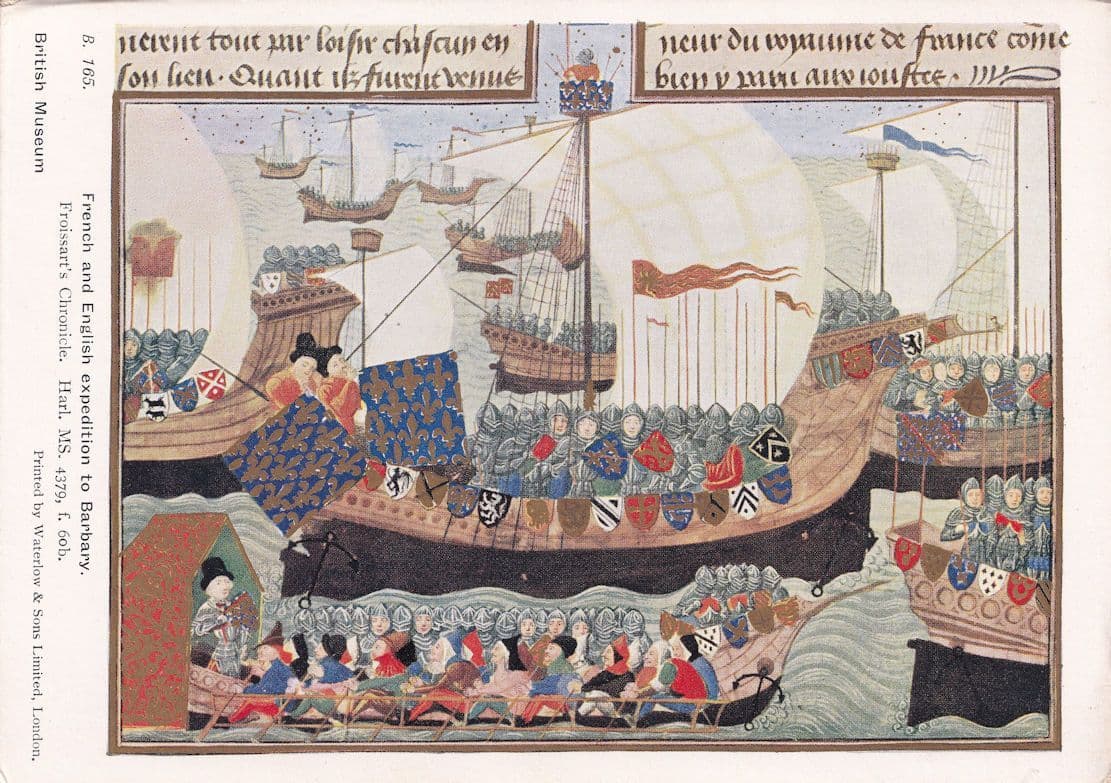 French British Expedition Ship To Barbary Museum Postcard