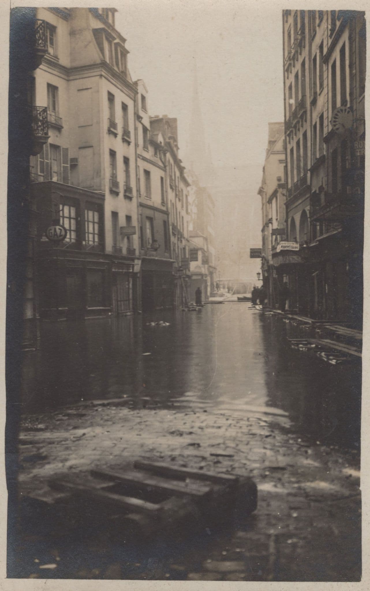 French Floods Antique Disaster Old France Postcard