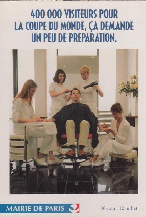French Hairdresser Salon Mairie De Paris Beauty Exhibition Advertising Postcard