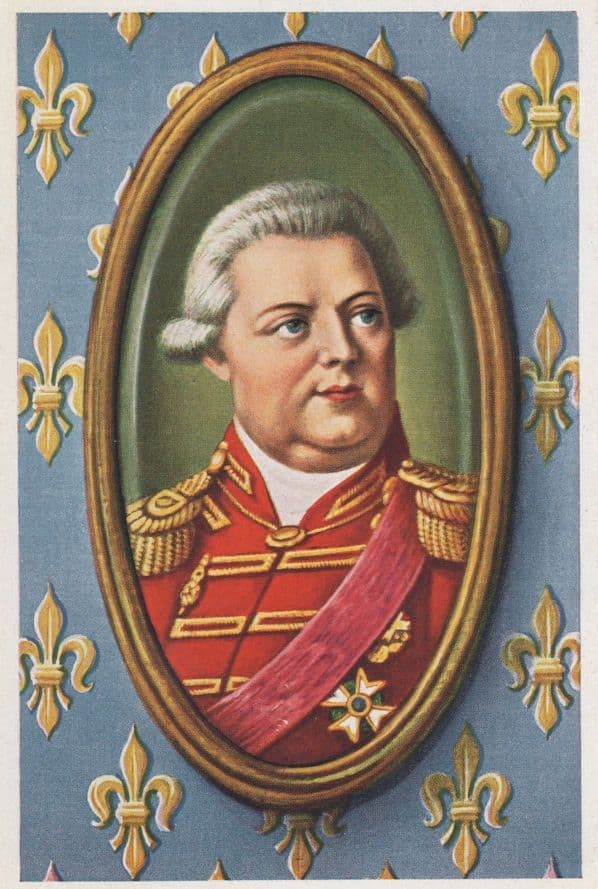 French King Louis XVIII Of France Old Rare Painting Cigarette Card