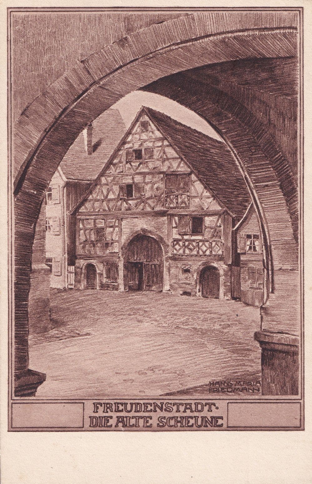 Freudenstadt Die Alte Scheune German Postcard