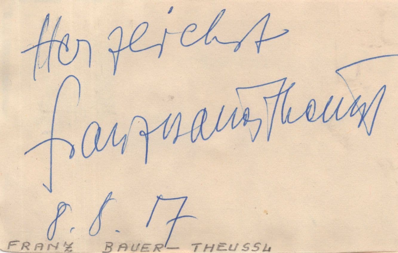 Friedl Poltinger Franz Bauer-Theussl Austrian Opera Conductor Signed Autograph