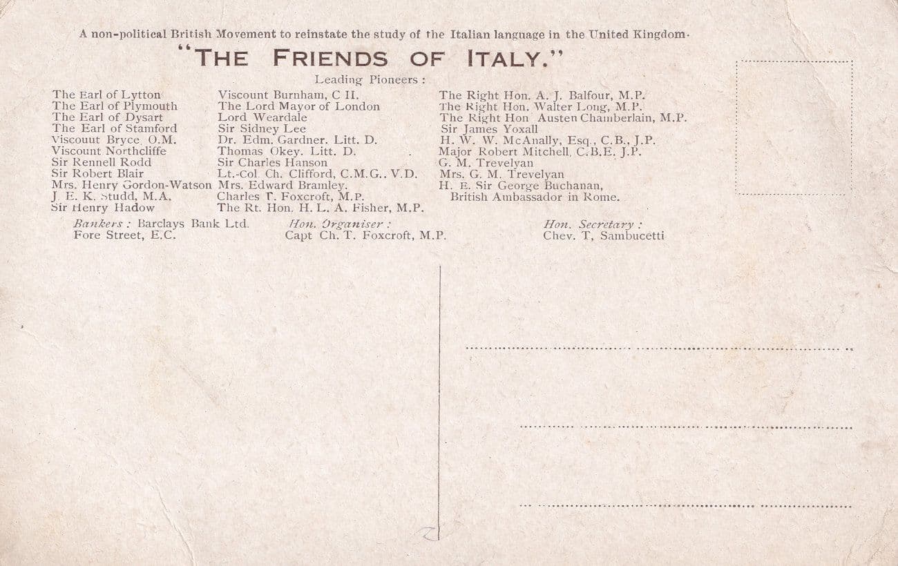 Friends Of Italy Mother Of Nations Military Leaders Old Postcard