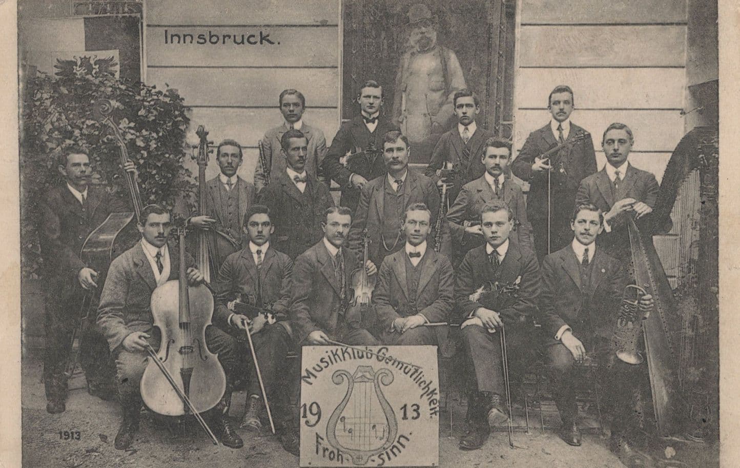 Frohsinn Austria Switzerland 1913 Music Band Old Postcard