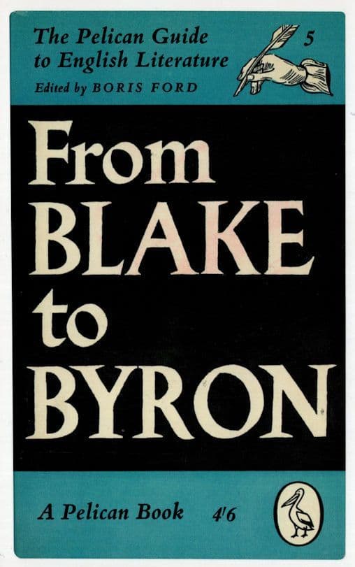 From William Blake To Lord Byron Boris Ford 1957 Book Postcard