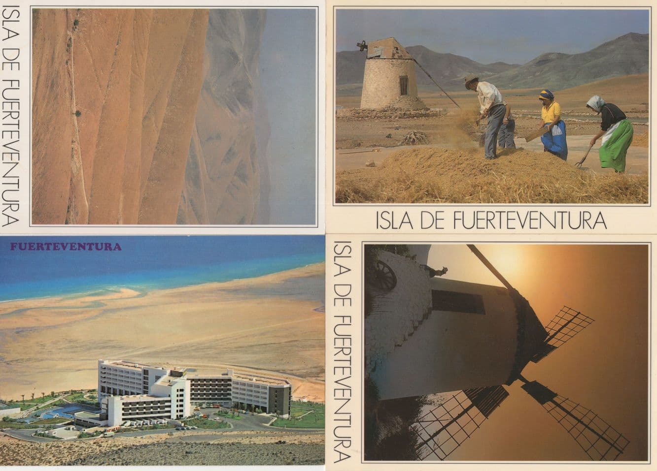 Fuerteventura Hotel Los Gorriones Spanish Farming Windmill 4x Postcard s