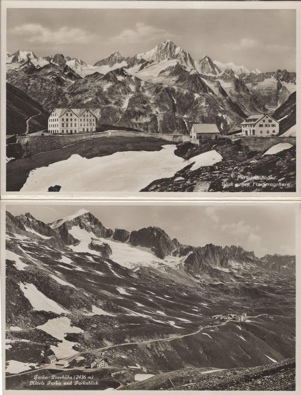Furka Passhohe Switzerland Antique Hotel 10x RPC Postcard Book