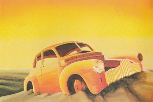 FX Holden Australia First Car Accident Disaster Comic Postcard