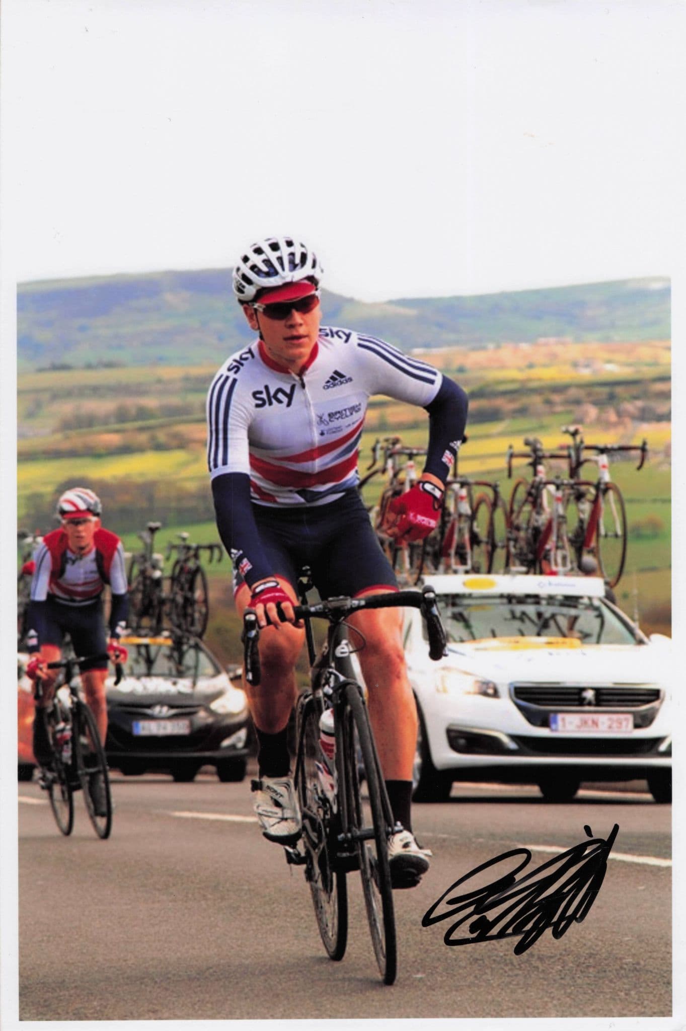 Gabriel Cullaigh British Cyclist 2015 Tour De Yorkshire 12x8 Hand Signed Photo