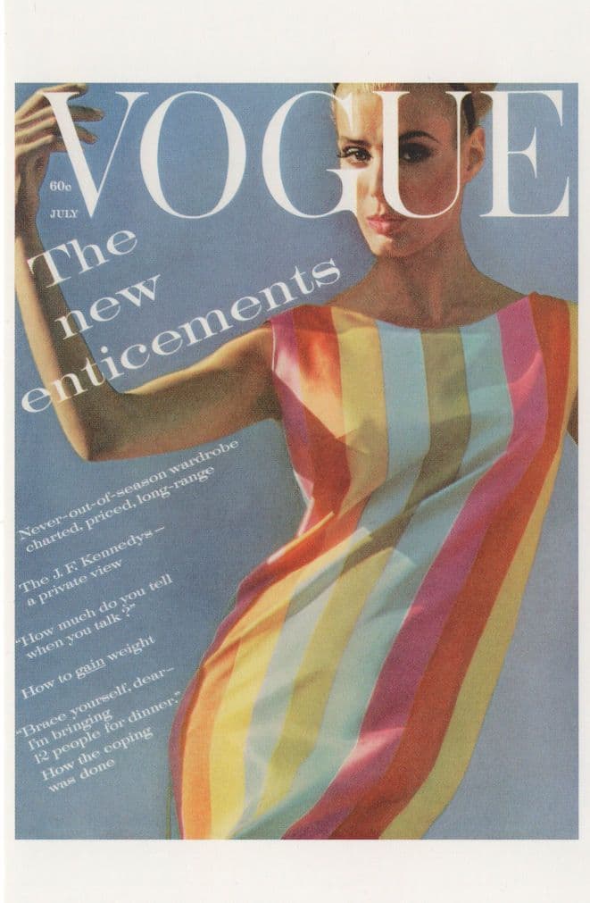 Gain Not Lose Weight JF Kennedy Vogue 1961 Magazine Postcard