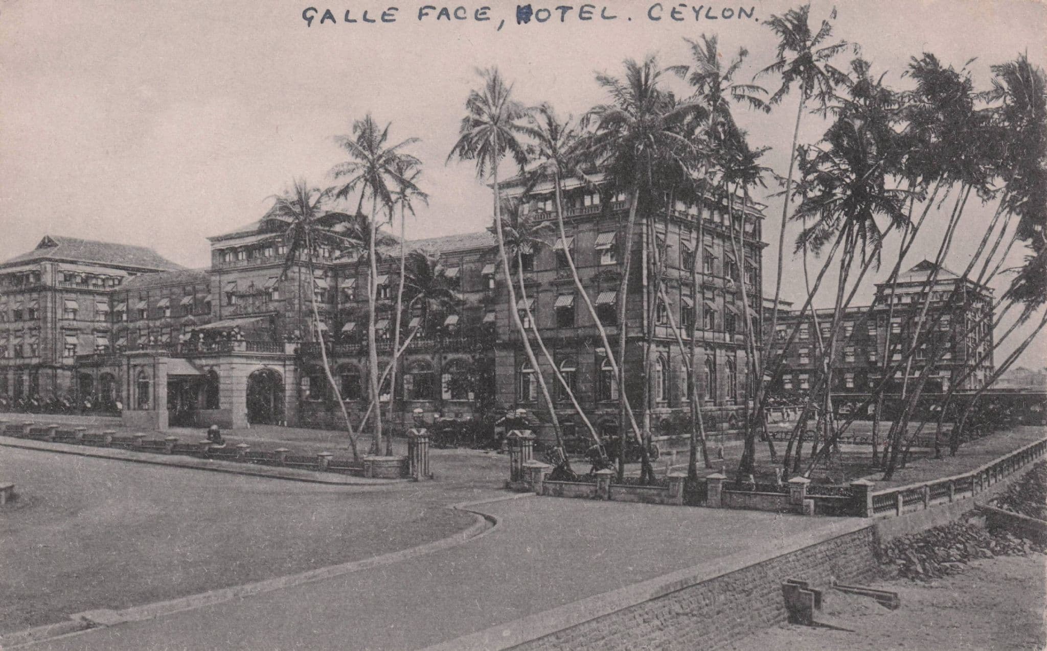 Galle Face Hotel Colombo India Antique Postcard