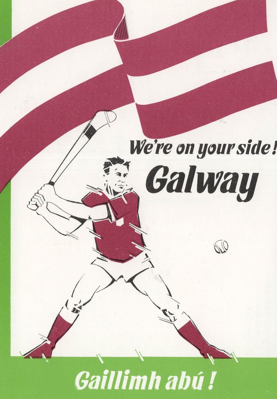 Galway Hurling Final Irish 1988 Advertising Sports Postcard