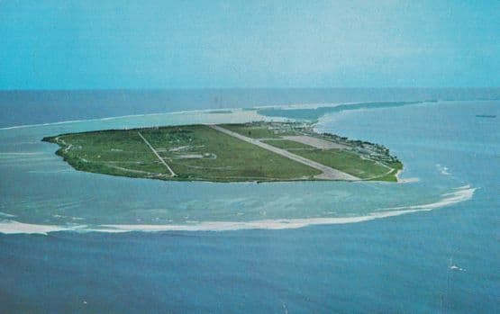 Gan Airport Maldives Islands Indian Ocean Plane Window View 1970s Postcard