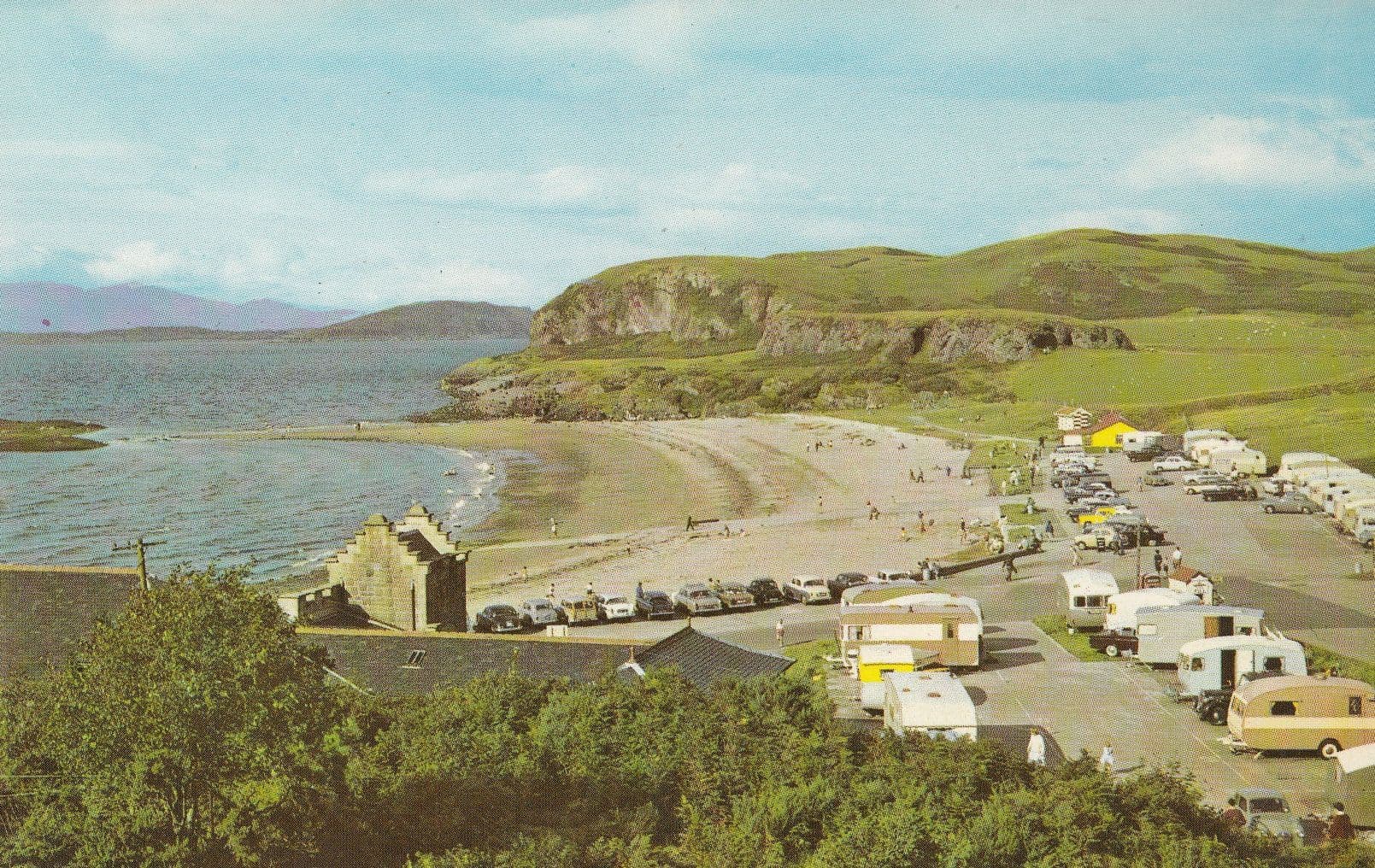 Ganavan Bay Scottish Caravan Park Postcard