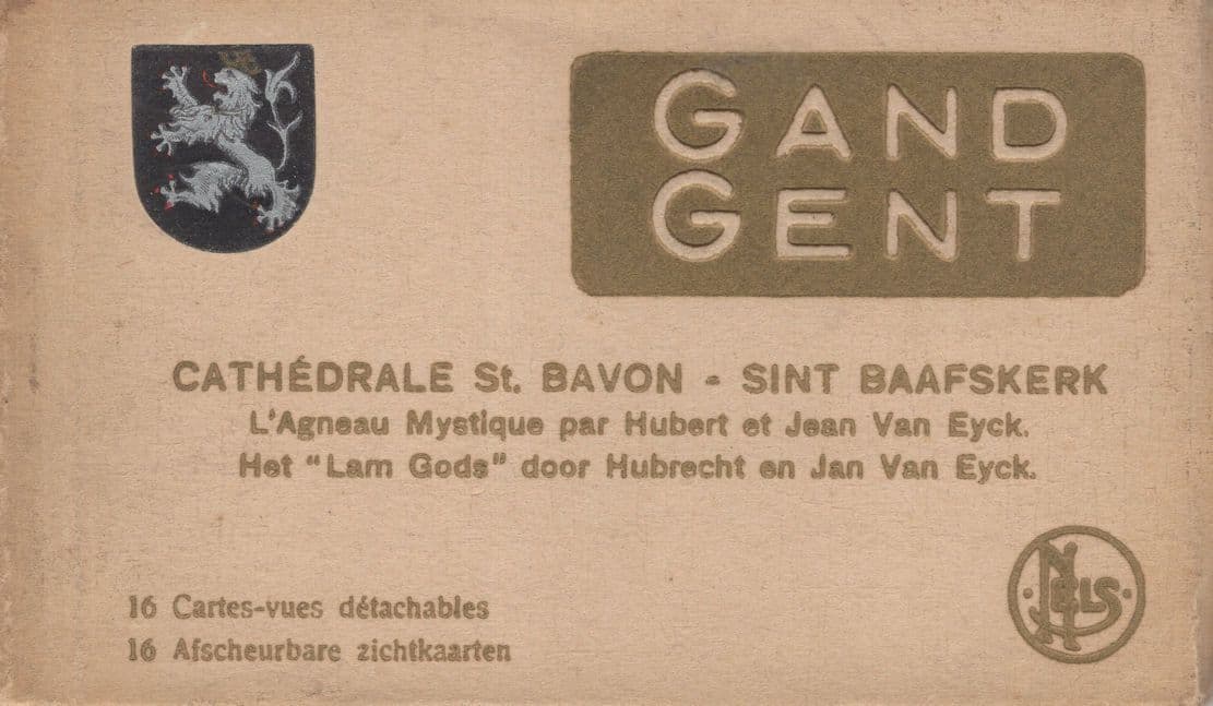 Gand France Angels Singing Jean Van Eyck Antique 16x Postcard Book