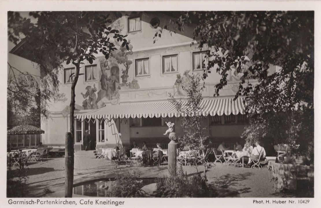 Garmisch Partenkirchen Cafe German Bavaria Real Photo Postcard