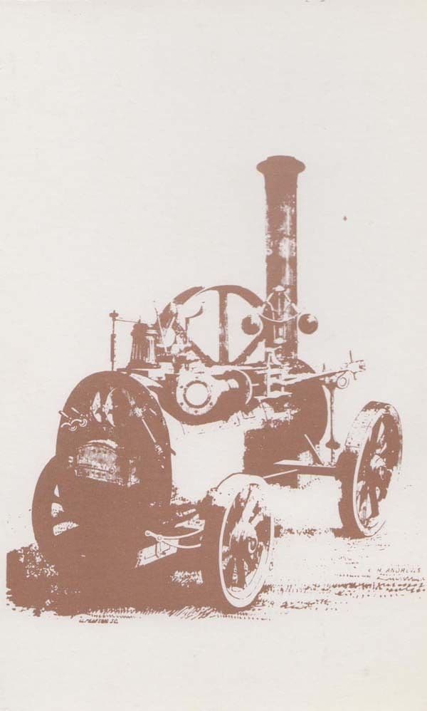 Garrett Portable Steam Engine 1852 Ploughing Vehicle Drawing Limited Postcard