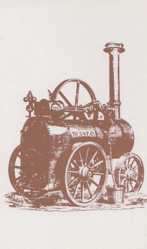 Garrett Portable Steam Engine Ploughing 1862 Vehicle Drawing Limited Postcard