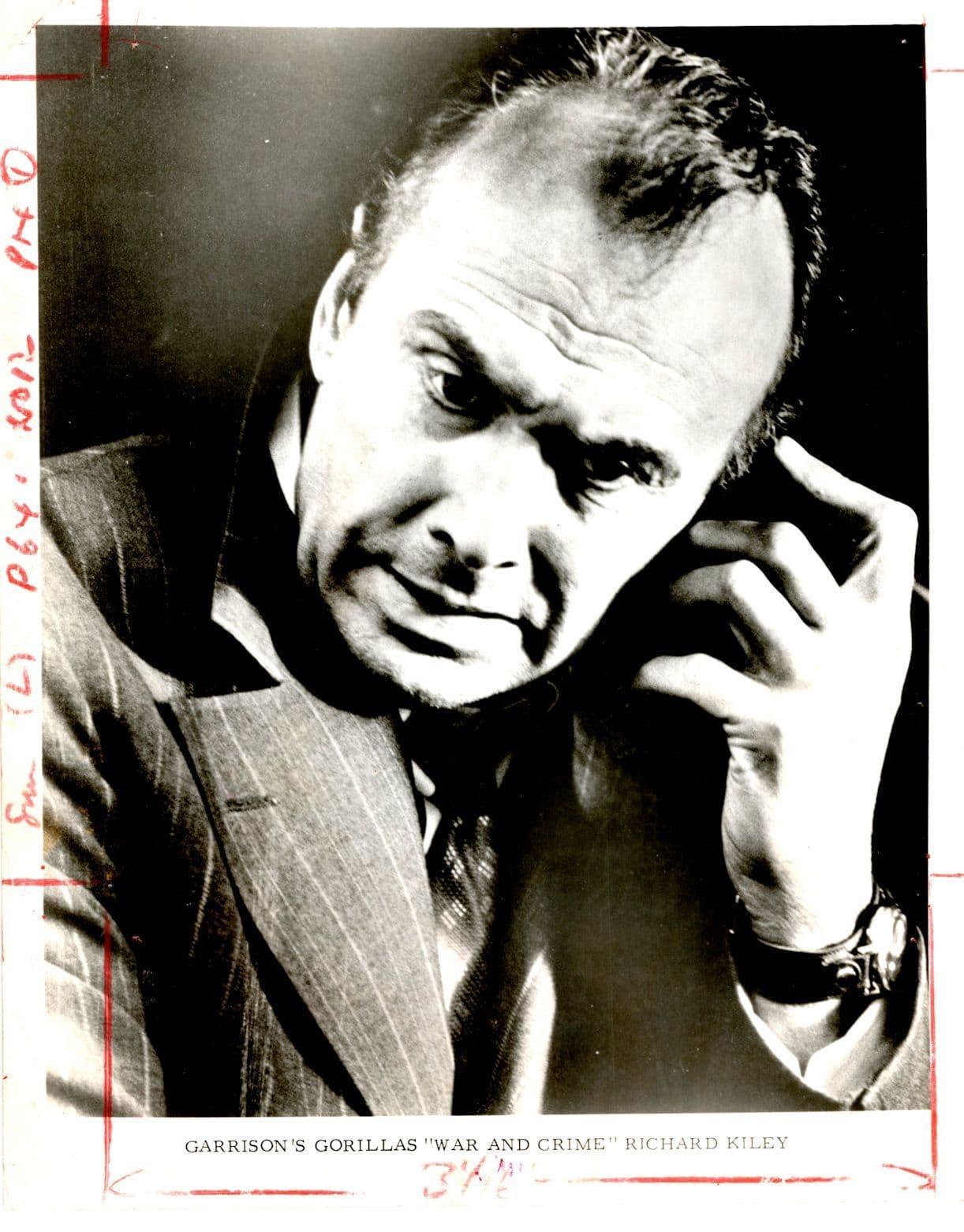 Garrison's Gorillas Richard Kiley of Don Quixote TV Times 10x8 Press Photo