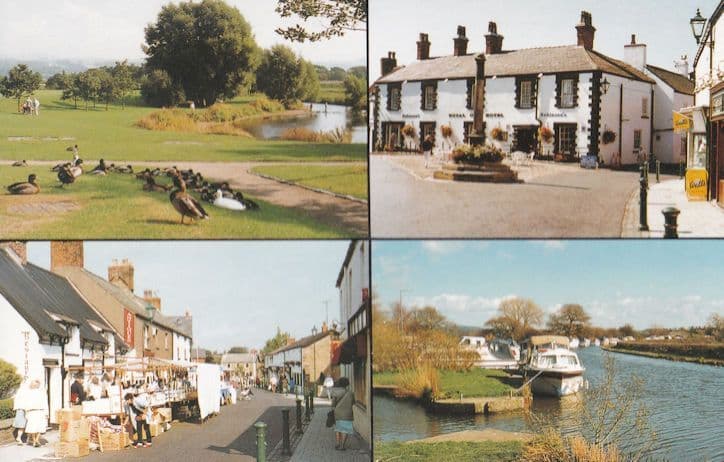 Garstang River Wyre Royal Oak Hotel Lancashire Postcard